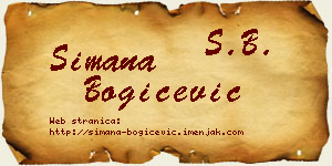 Simana Bogičević vizit kartica